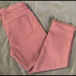 NWOT Just Black Pink Split Cropped Skinny Jeans